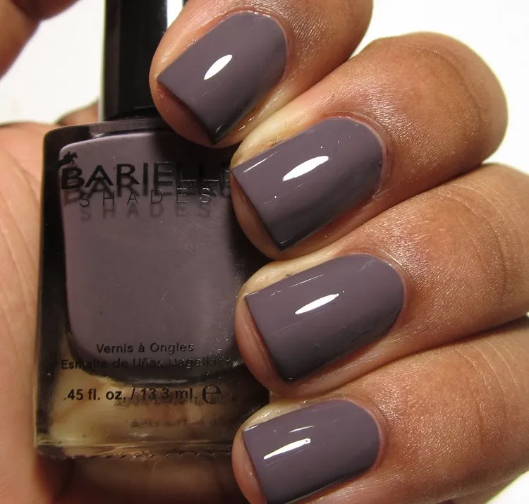 fall taupe gray nails for 50 year old woman