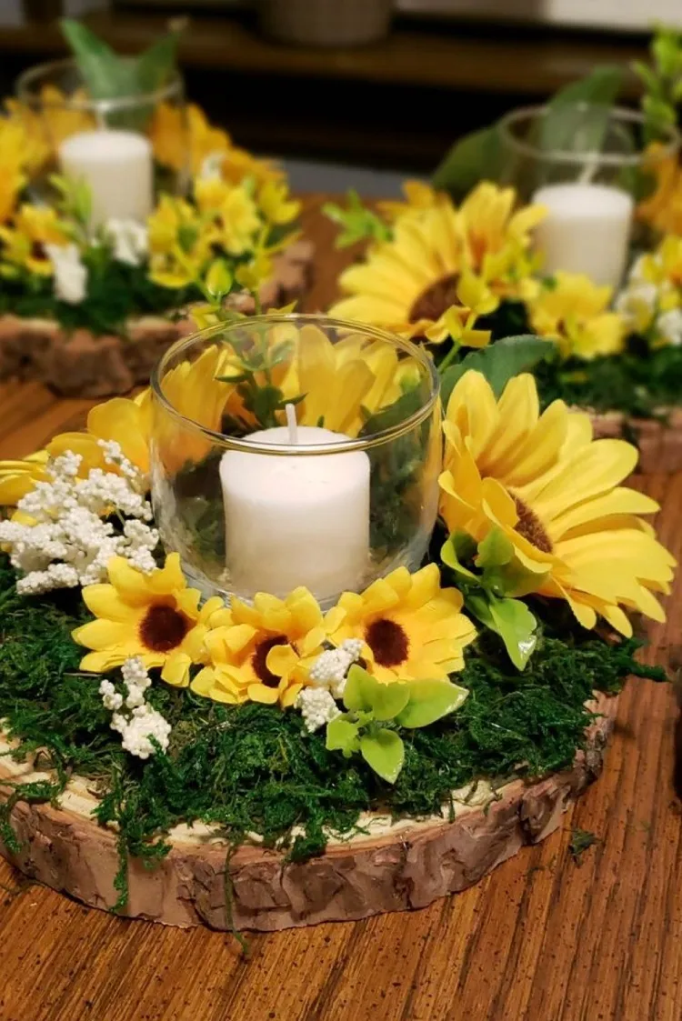fall wedding decoration ideas with sunflowers 2023