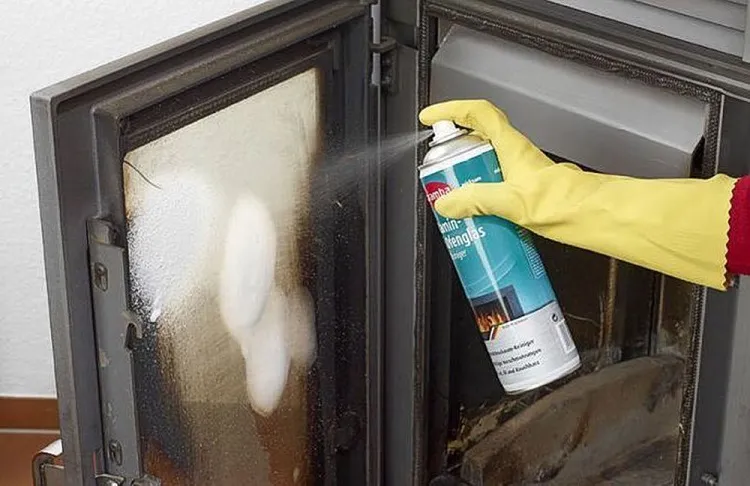 fireglass cleaner how to clean the glass of a fireplace