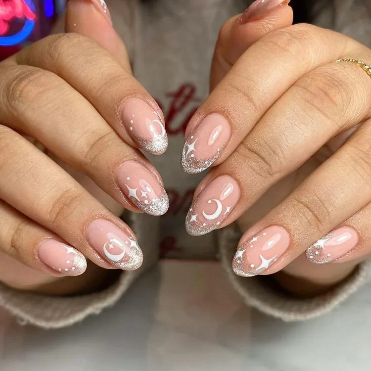 french tip october nails 2023