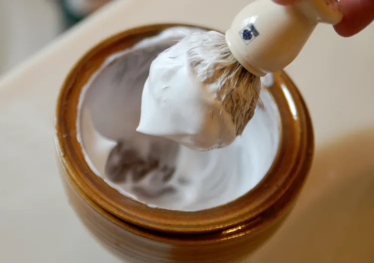 get lipstick out of your clothes with a shaving cream
