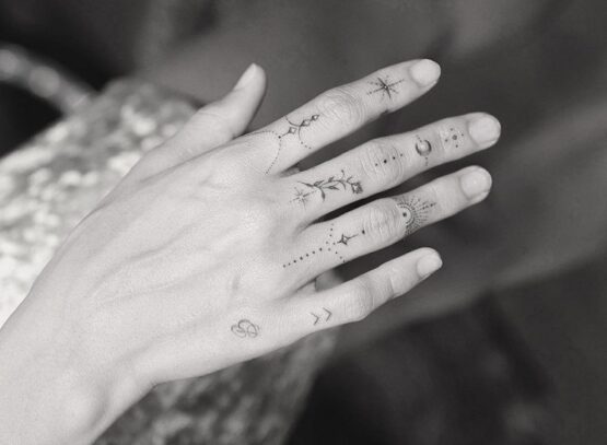 hailey bieber hand tattoo discreet ink