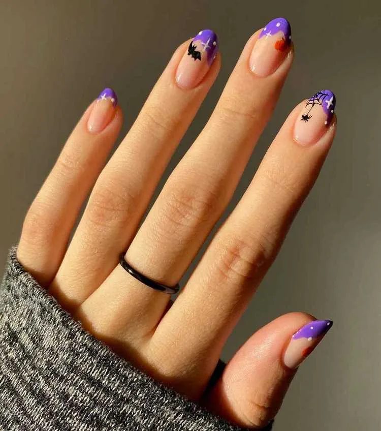 halloween french tip nail designs 2023 ideas