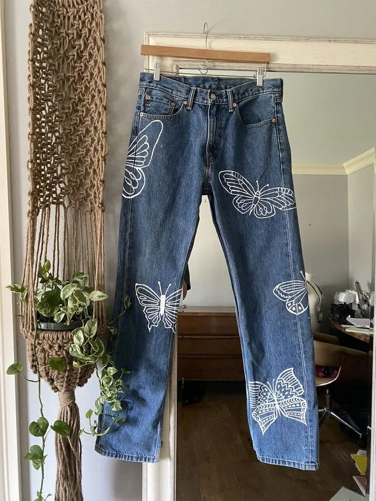 Getting Funky with some Painted Jeans - Artistic Painting Studio