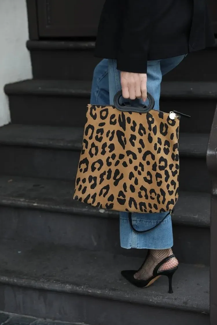 handbag for 60 year old woman leopard print