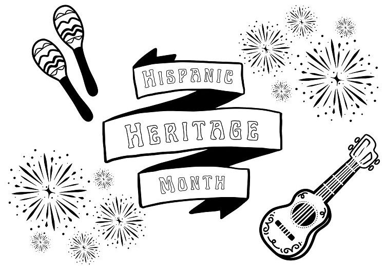 happy hispanic heritage month lettering free coloring pages kids preschool