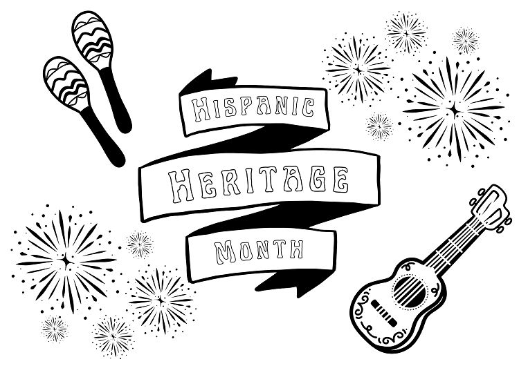 happy hispanic heritage month lettering free coloring pages kids preschool