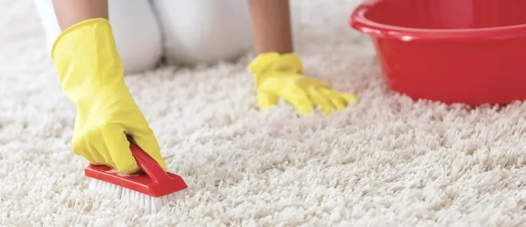 how to clean stains on shag rug use steam cleaner