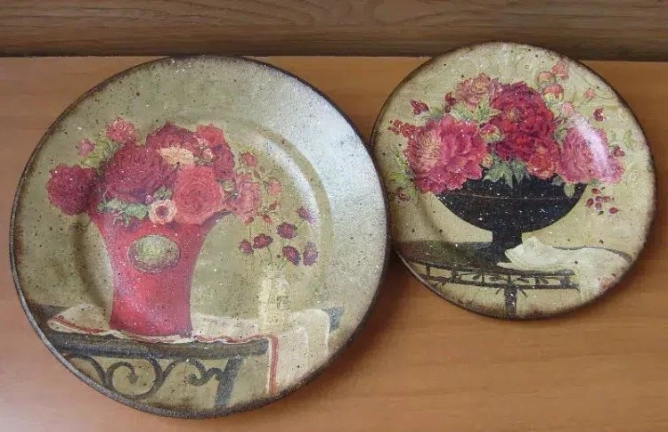 how to decorate plates with decoupage for seniors