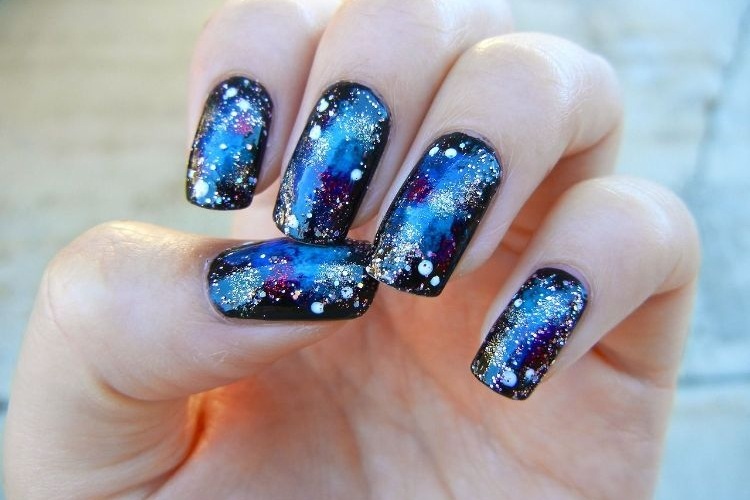 how to do easy galaxy nails