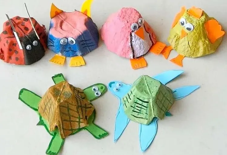 how to recycle egg cartons easy craft kindergarten with pets