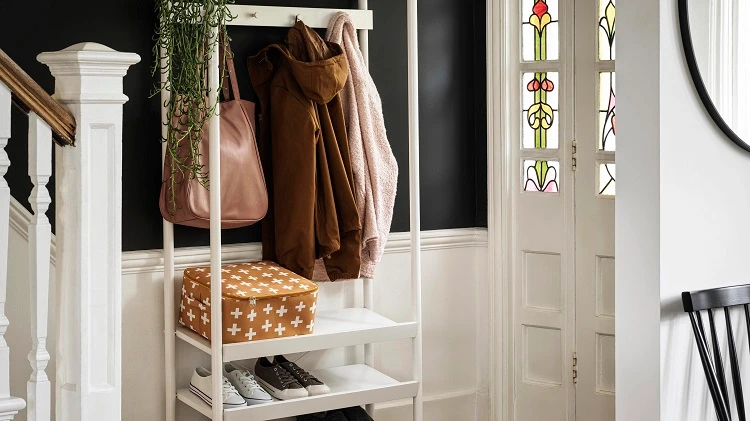 how to store coats in a small hallway
