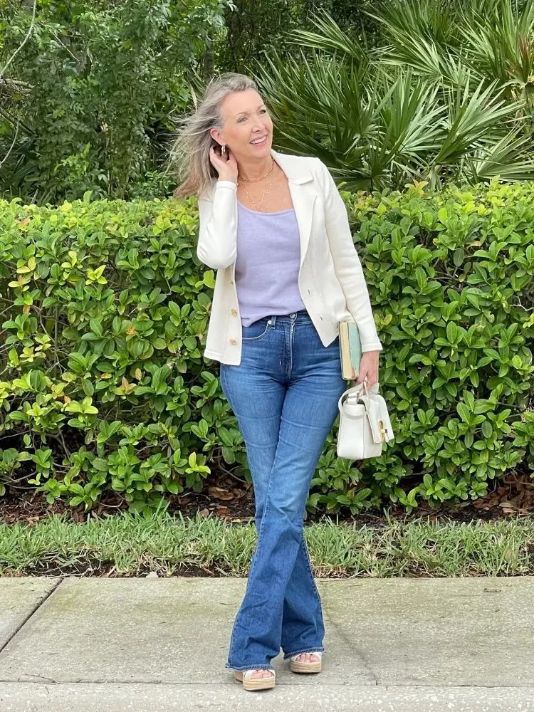 how to wear jeans for a 60 year old woman