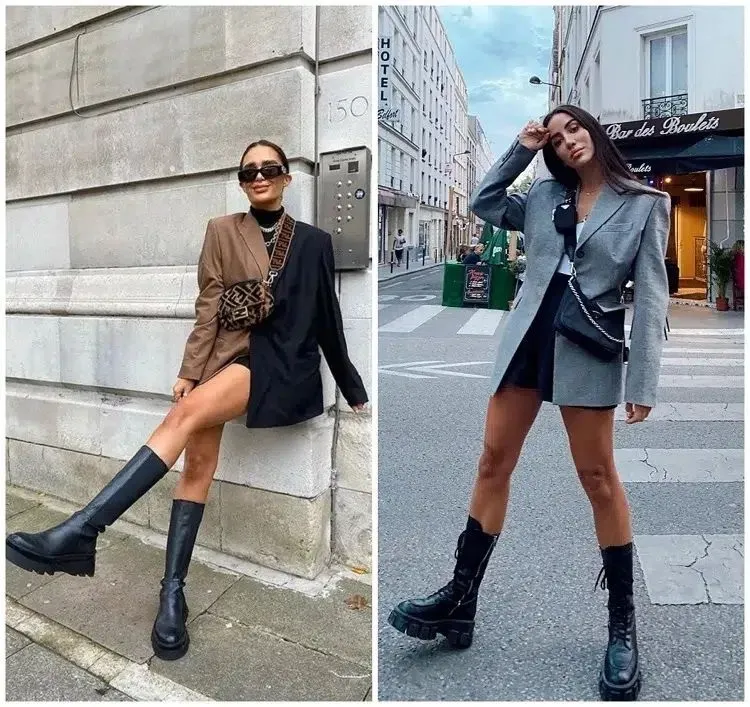 how to wear women's combat boots trend autumn 2023 to the office
