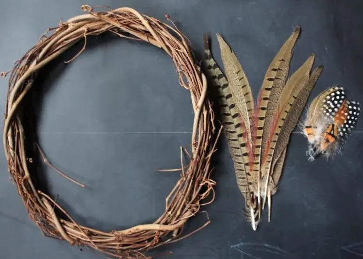 material make decor with feathers yourself easy idea door wreath