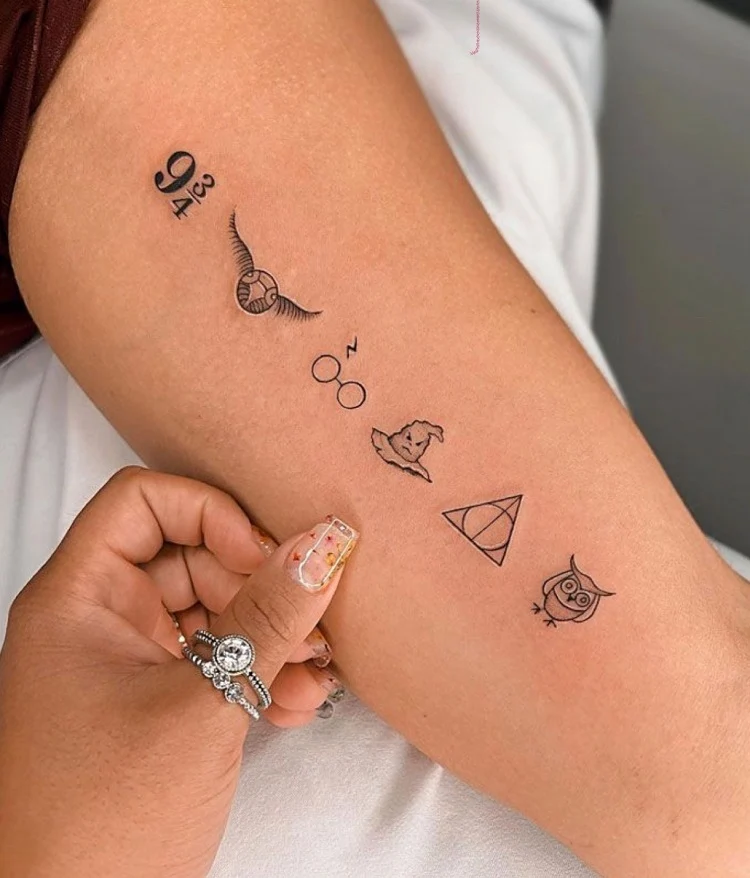 minimalist harry potter tattoos for women discreet 2023