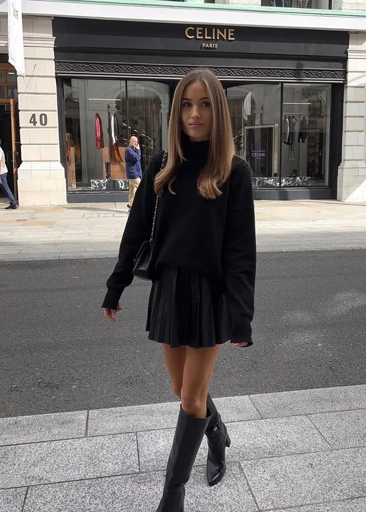 monochrome outfit black zara fall trends 2023 old money