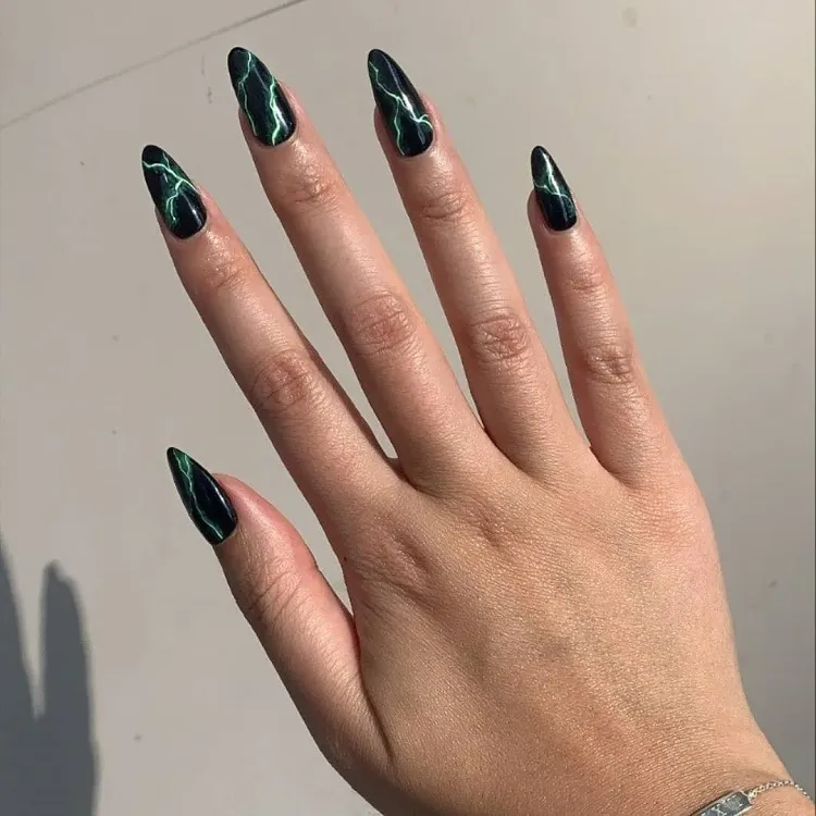 october nails colors black autumn manicure