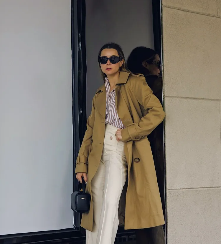 quiet luxury trench coat for fall