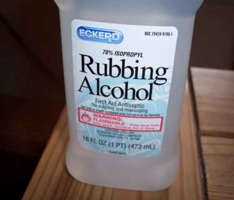 rubbing alcohol removes marker stains