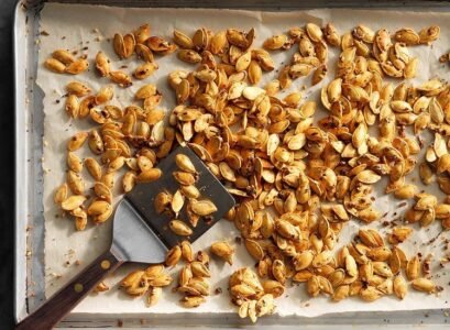 sesame garlic pumpkin seeds how to roast pumpkin seeds in the oven recipe
