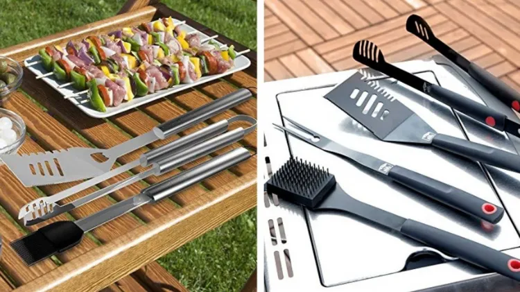 set of grilling tools