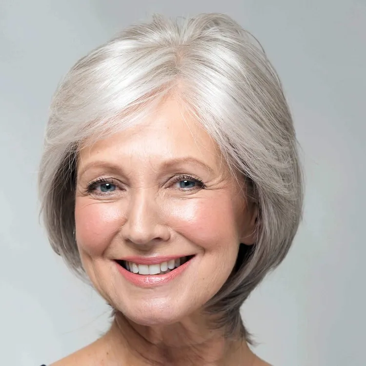 short haircut 2023 fine white hair