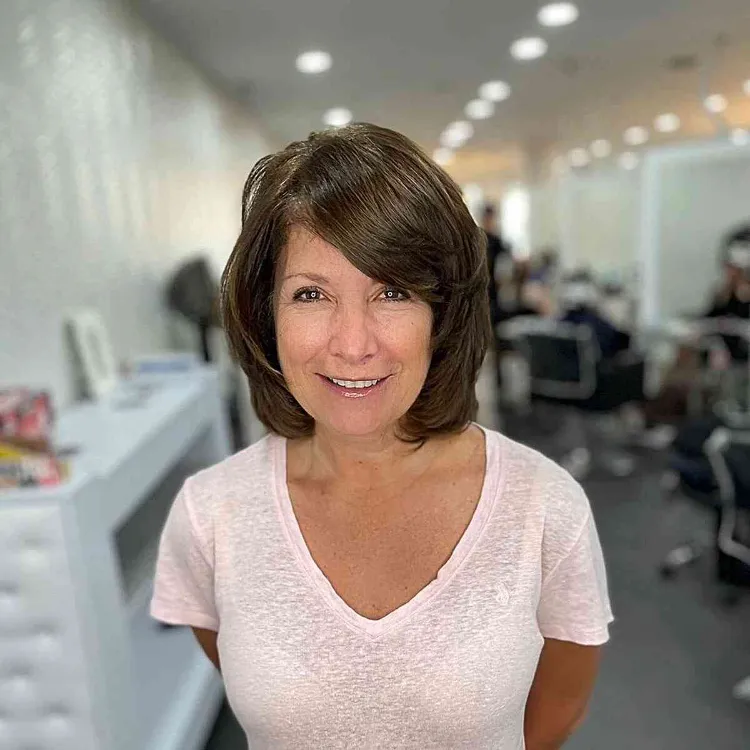 short layered bob hairstyles for women over 50