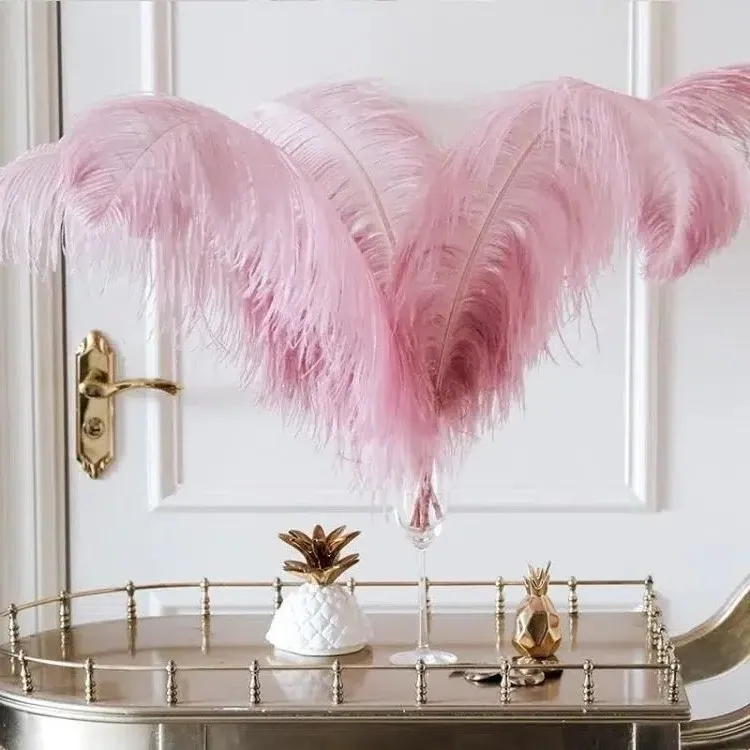 table decoration with pink ostrich feathers to make yourself easy idea worthy wedding