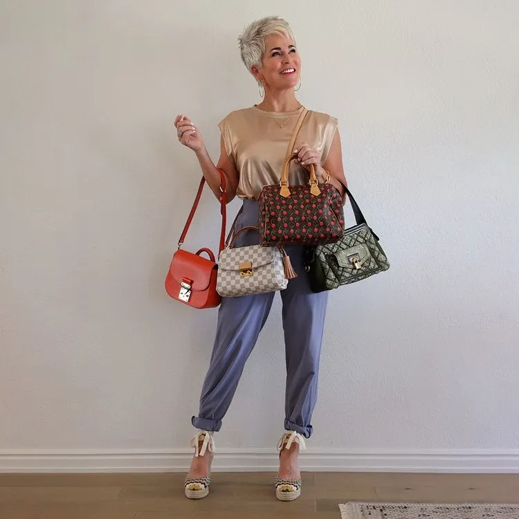 what colour handbag for a 60 year old woman