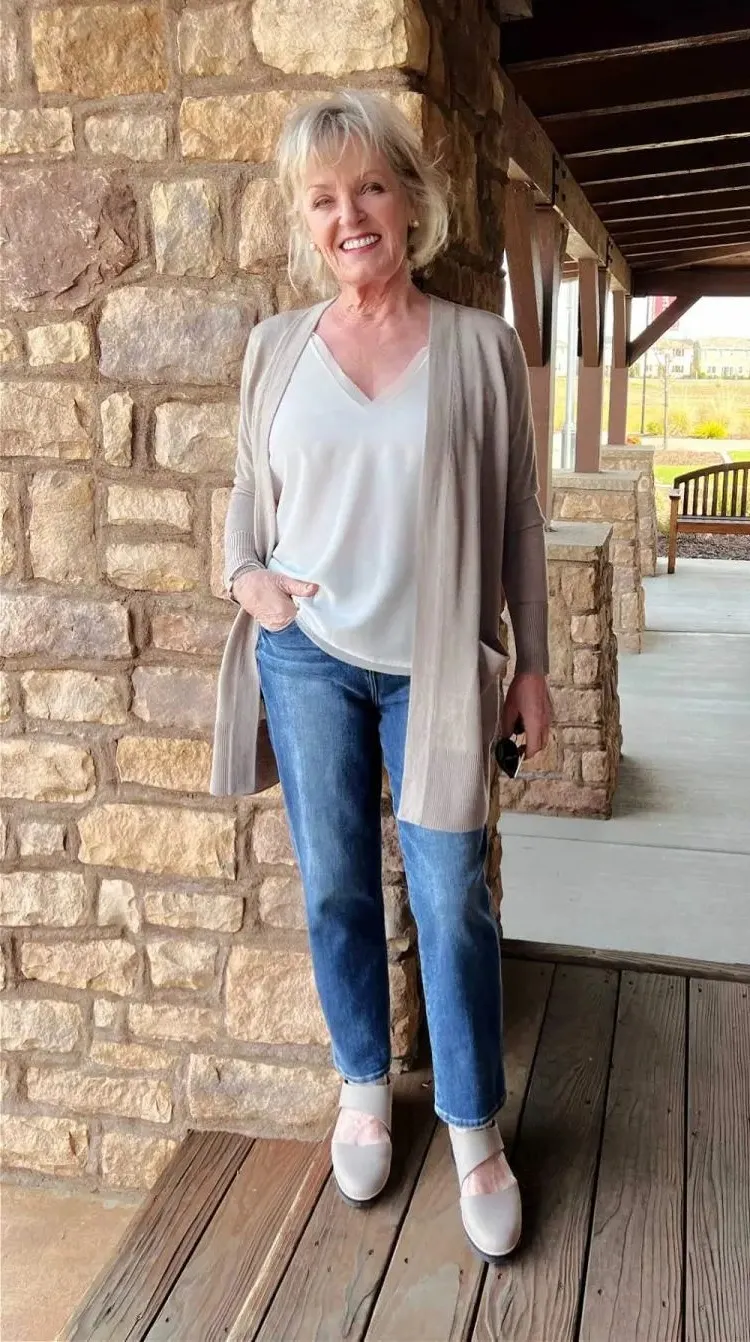 what jeans at 60 year old woman modern look ideal wardrobe