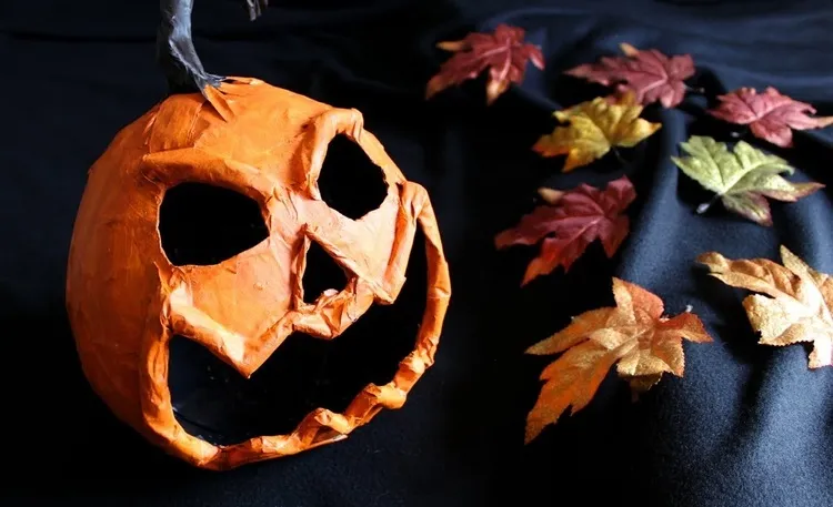 diy paper mache halloween pumpkin instructions video halloween crfats for kids