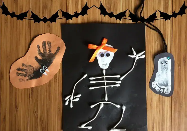 easy halloween crafts with cotton buds