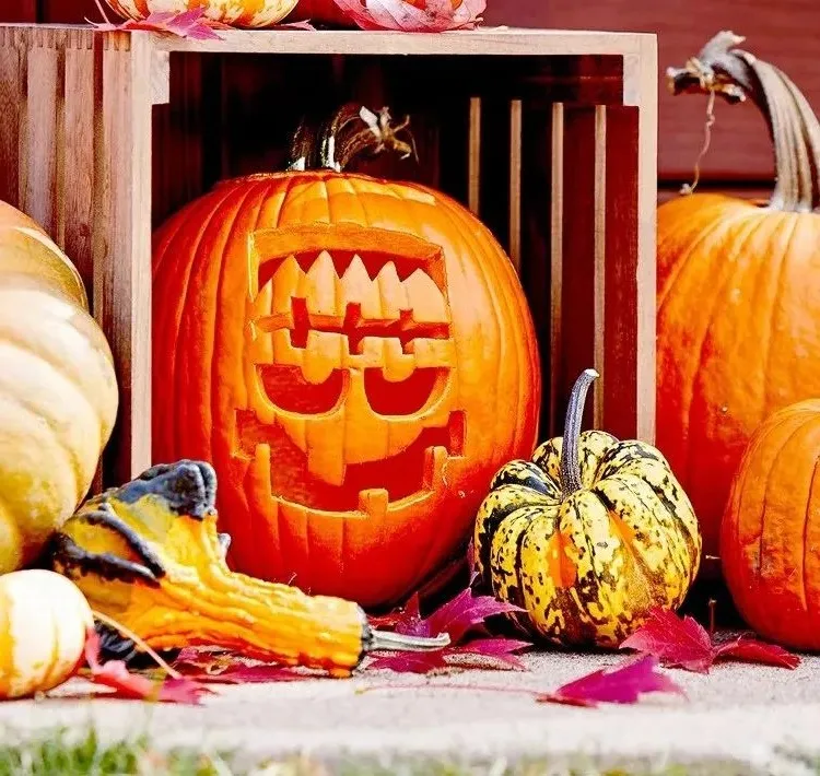 frankenstein carving pumpkin lantern for halloween crafts