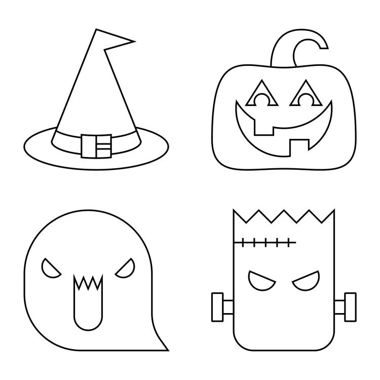 halloween activities for small children prind color cut