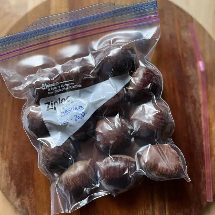 how to store chestnuts in the freezer