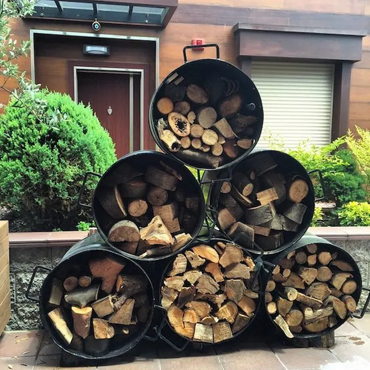 how to store firewood oudoors diy ideas