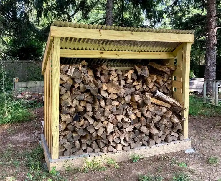 how to store firewood outdoors in winter