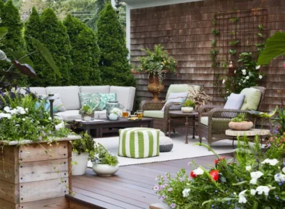 what are the best evergreen shrubs for a south facing patio garden
