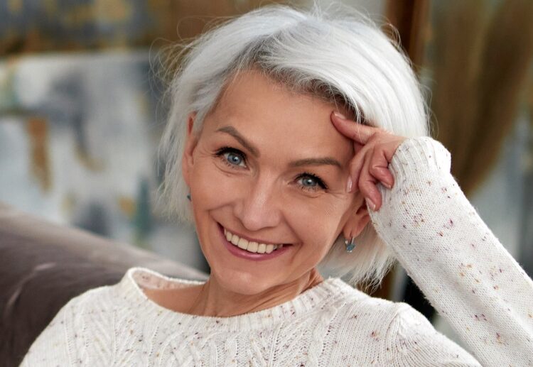 ageing hair color mistakes platinum blonde woman over 50