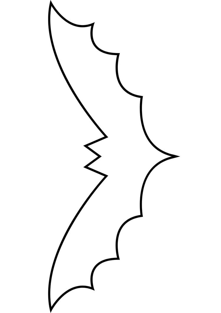 bat template to print out as a stencil for diy halloween decor