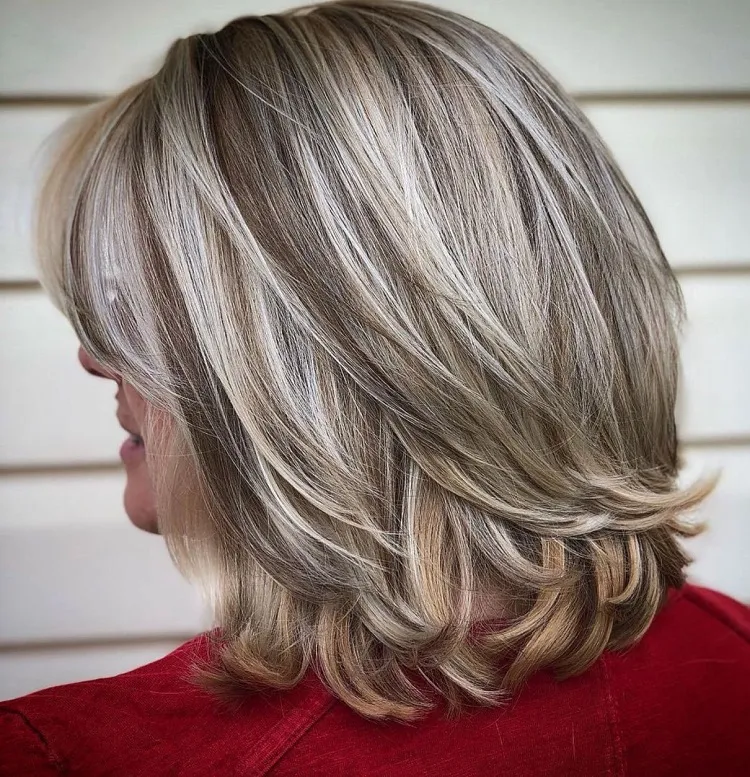 blending grey hair with highlights and lowlights