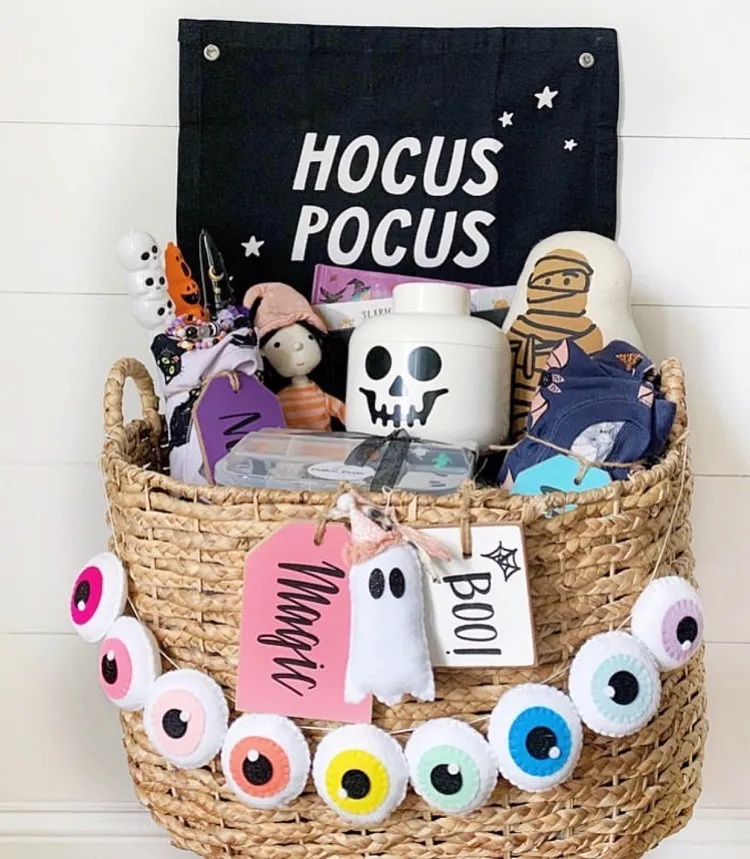 boo basket for toddler ideas spooky eyes