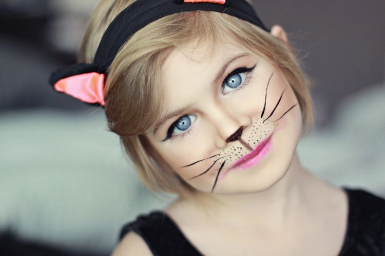 cat face makeup for kids halloween ideas that take only 10 minutes