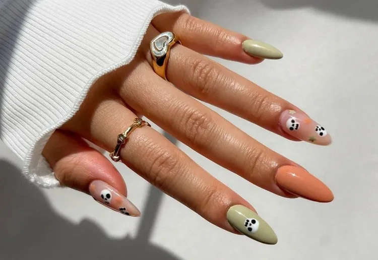chic halloween simple nails for older ladies