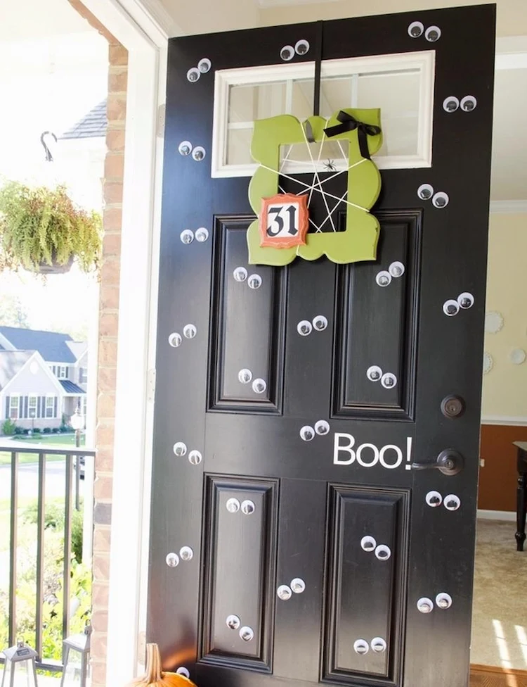 decorate the front door with googly eyes