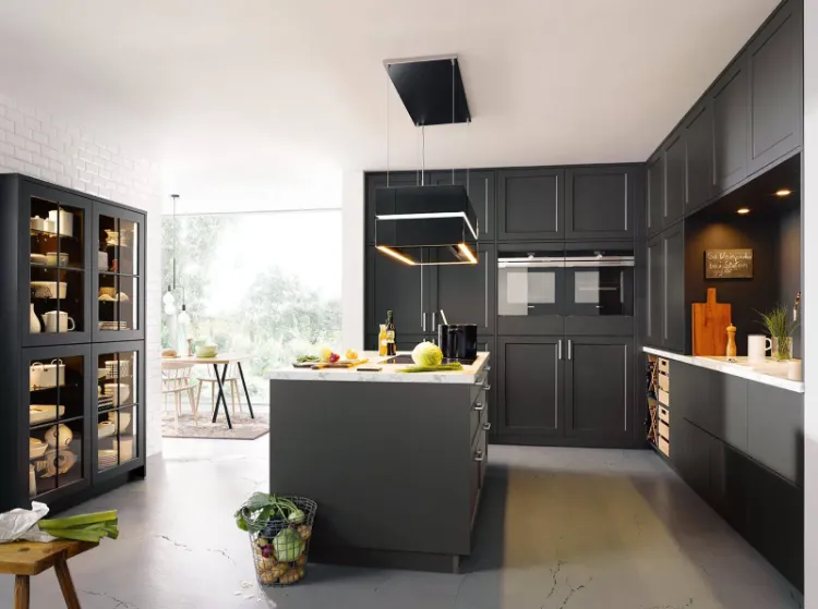 decorating ideas corner length kitchen design with central island modern 2023