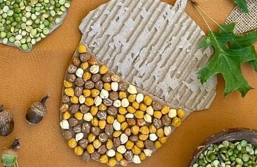 diy cardboard acorns easy fall art ideas kids