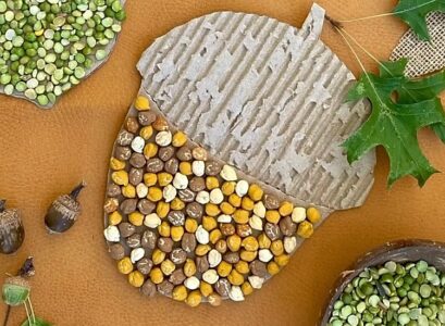 diy cardboard acorns easy fall art ideas kids