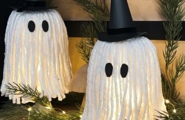 diy ghost lights halloween decoration